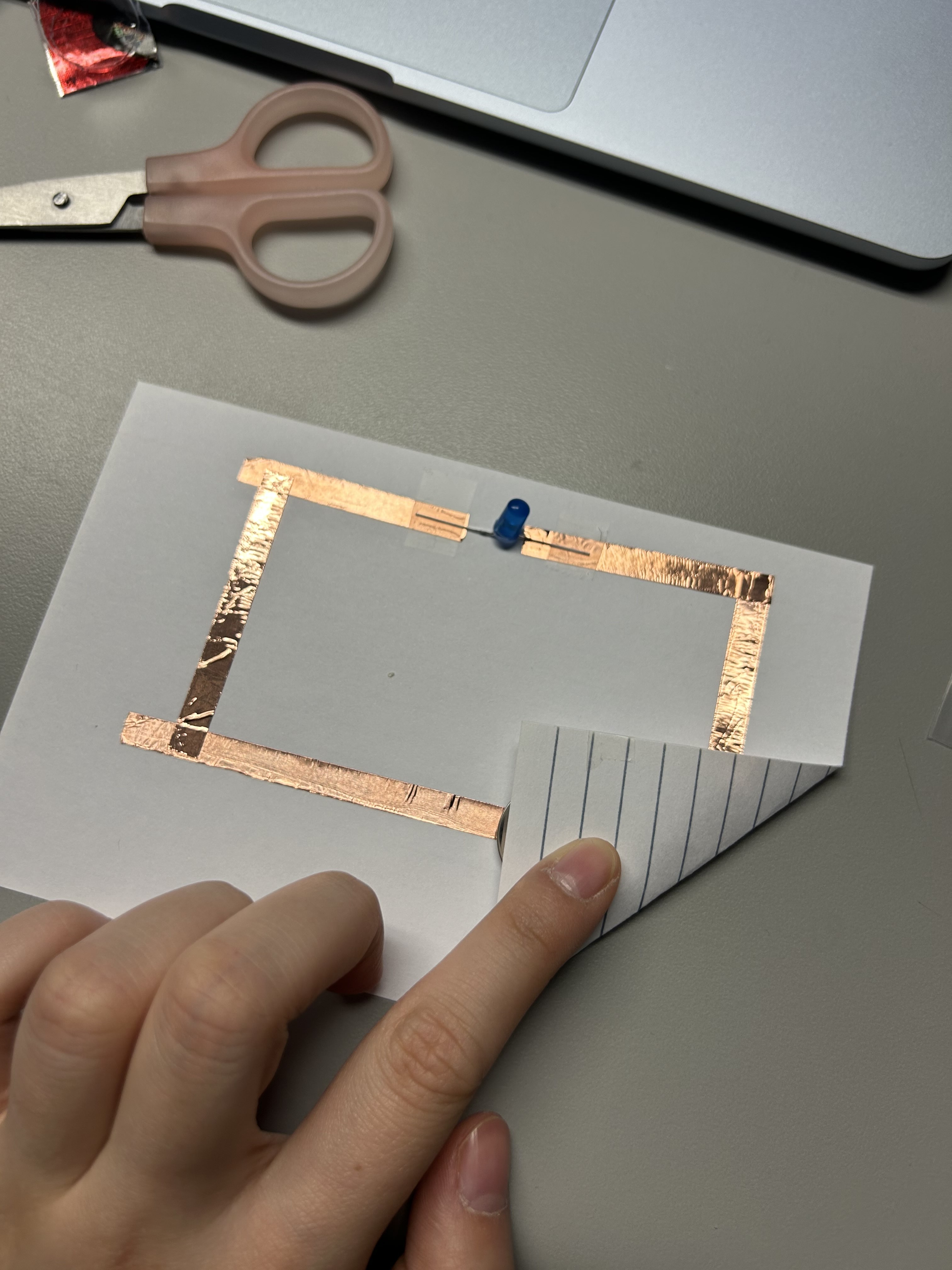 This was my first attempt seeing if the light would light up, but it didn't.