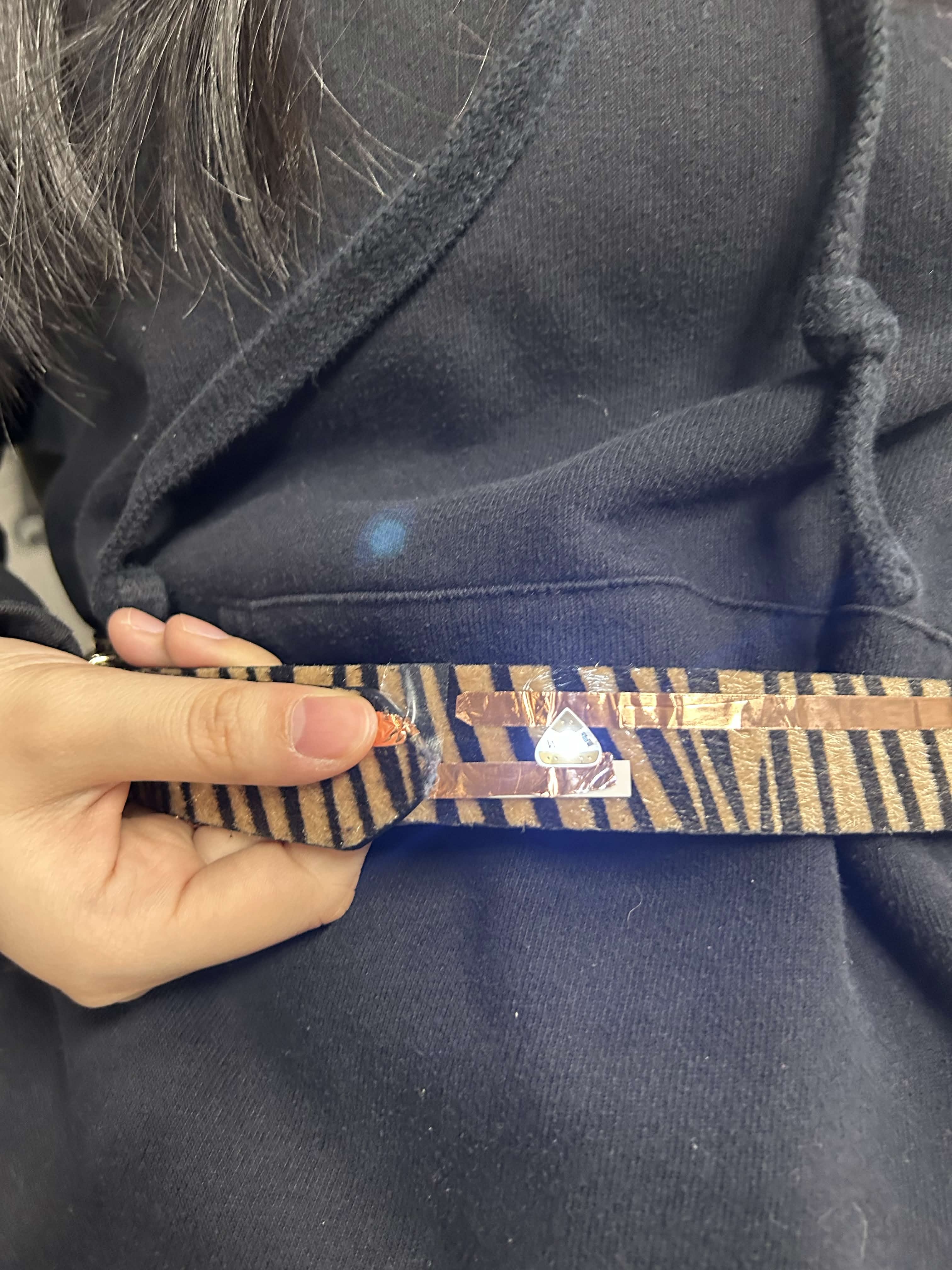 This is a belt that lights up when it's wrapped around the waist.