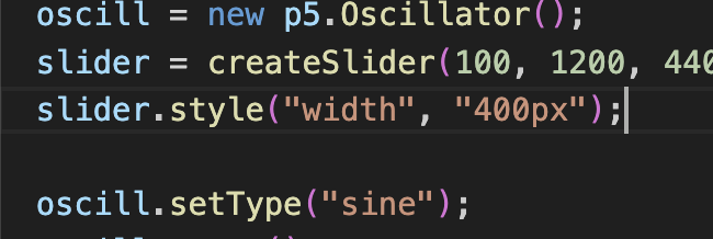 I changed the width size of the slider so it spans longer.