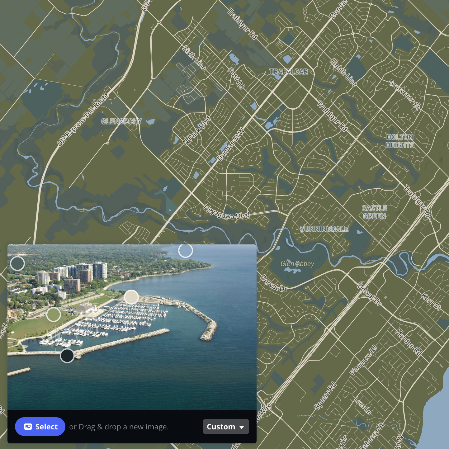 I colour picked from a photo of Oakville.