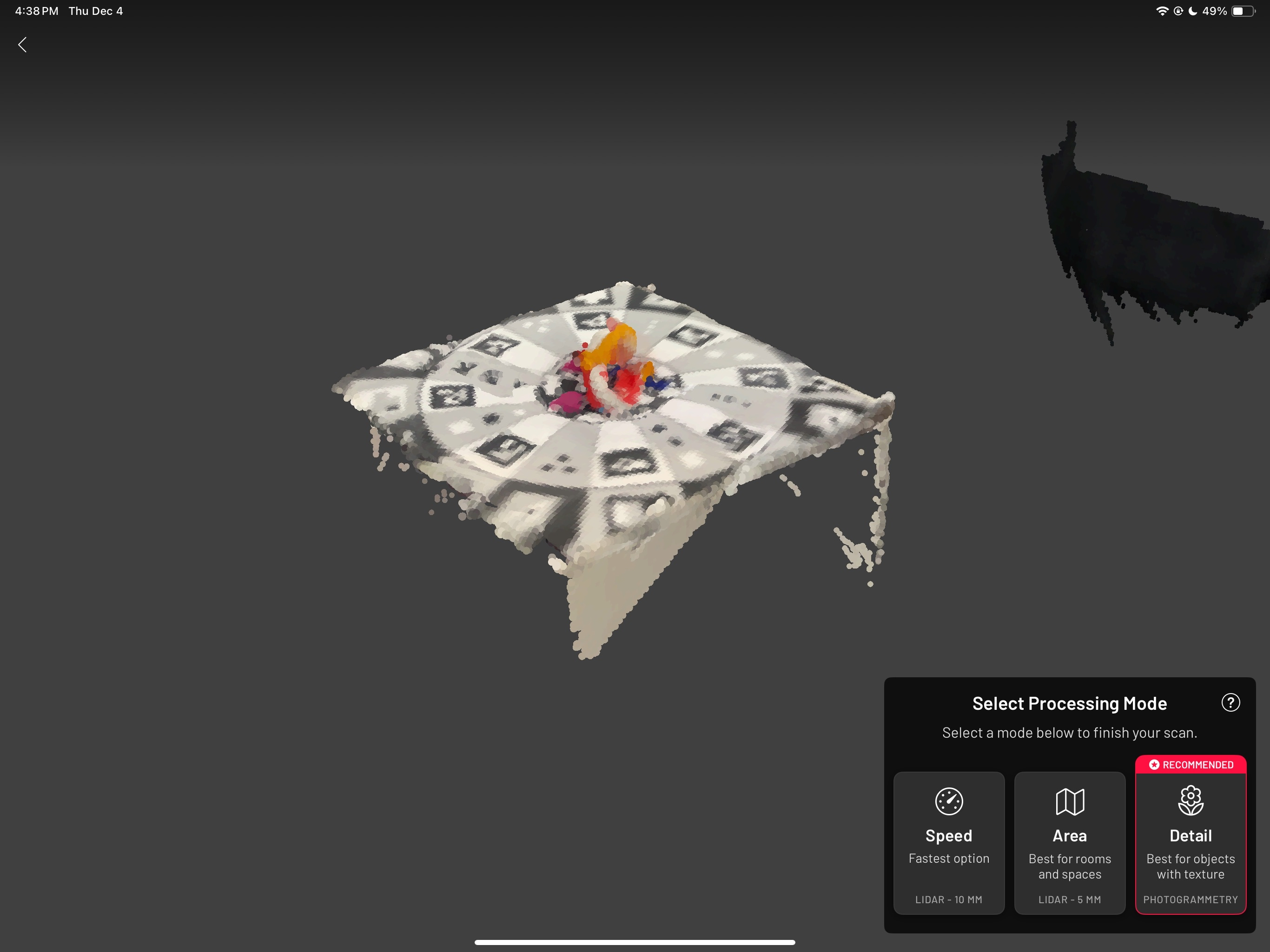 This is my second attempt with scanning my McDonalds Croc, but it fell, which messed up my scan.