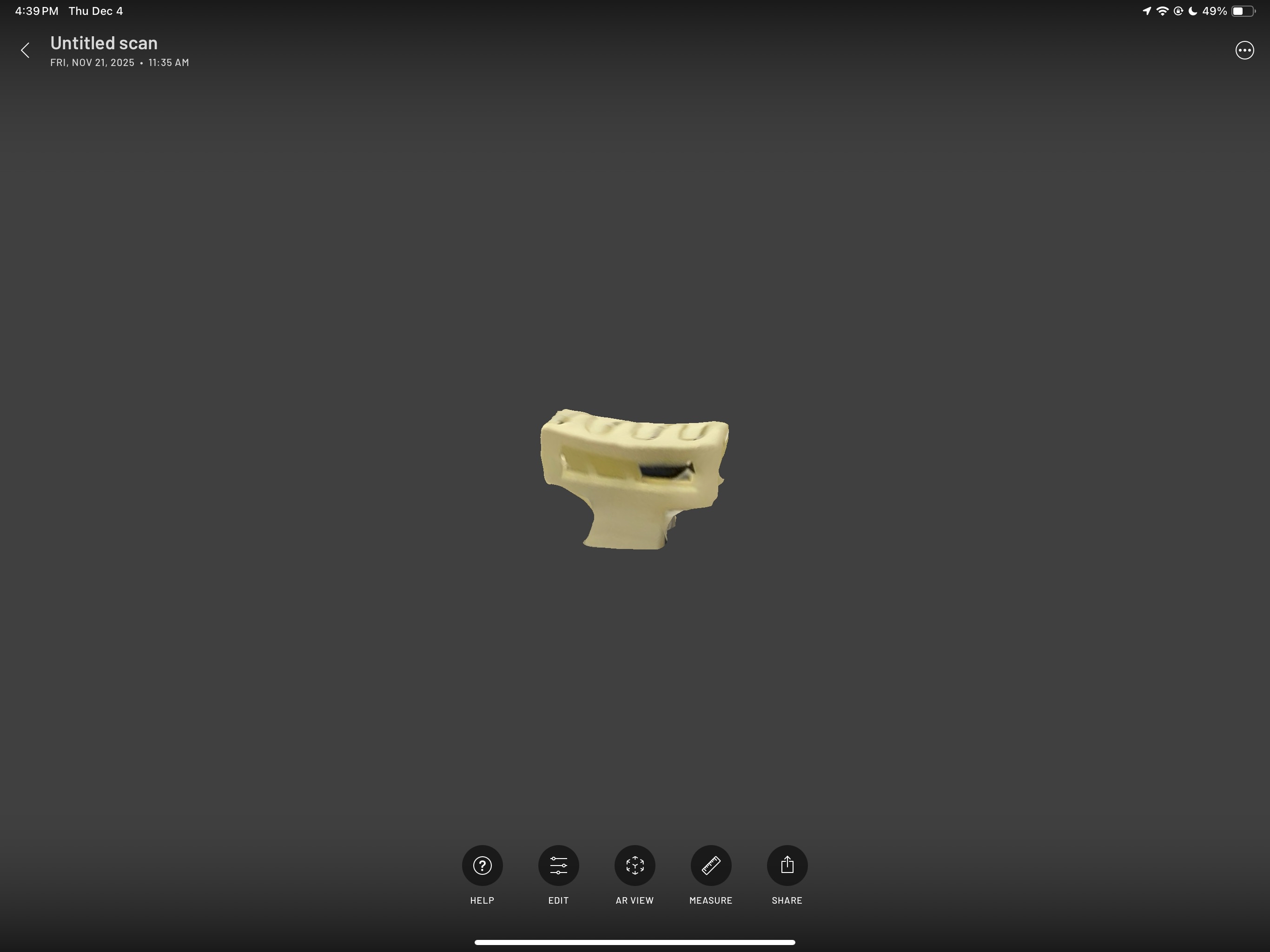 This is a front view of my small claw clip.