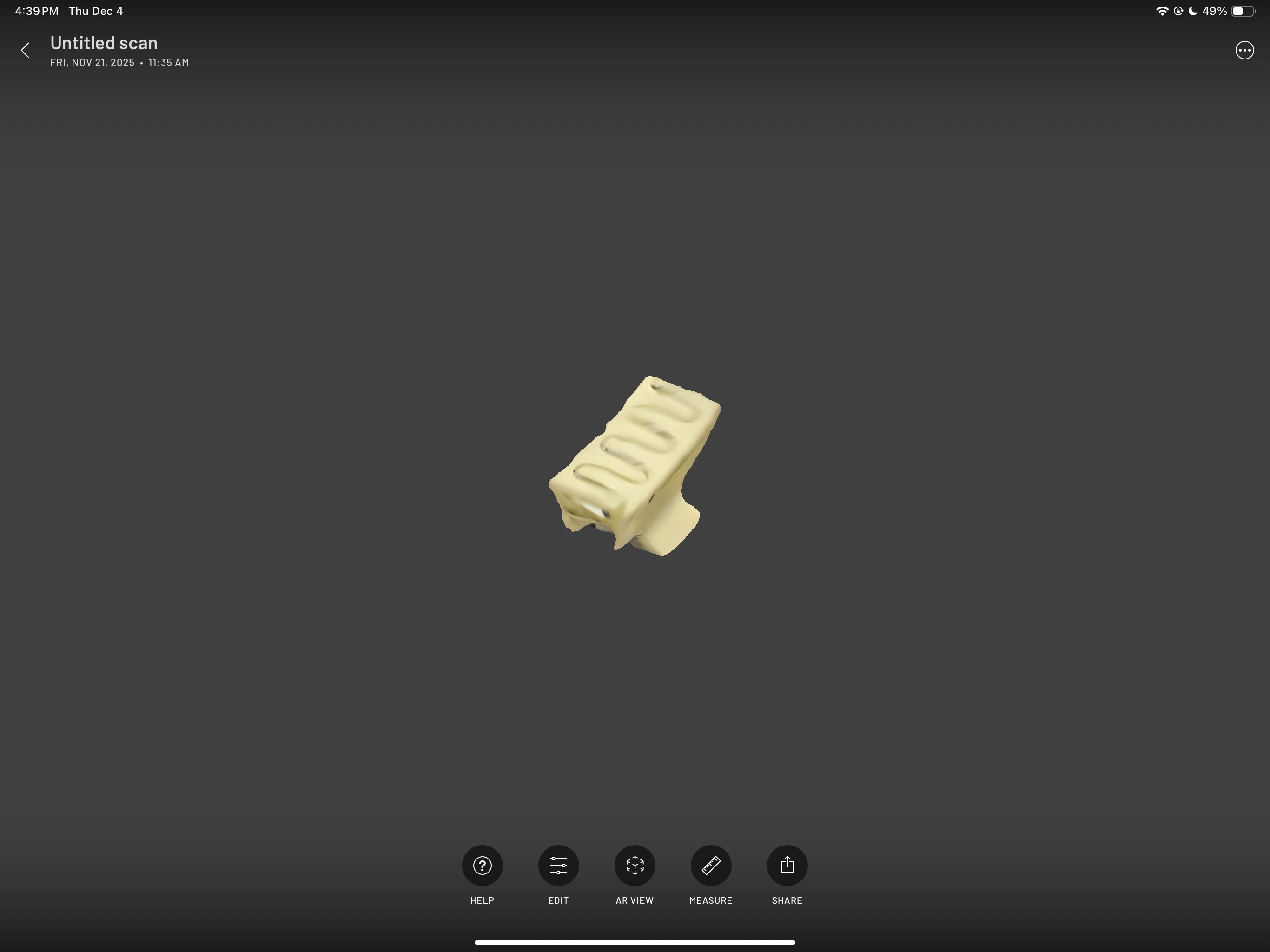 This is the top view of my small claw clip.