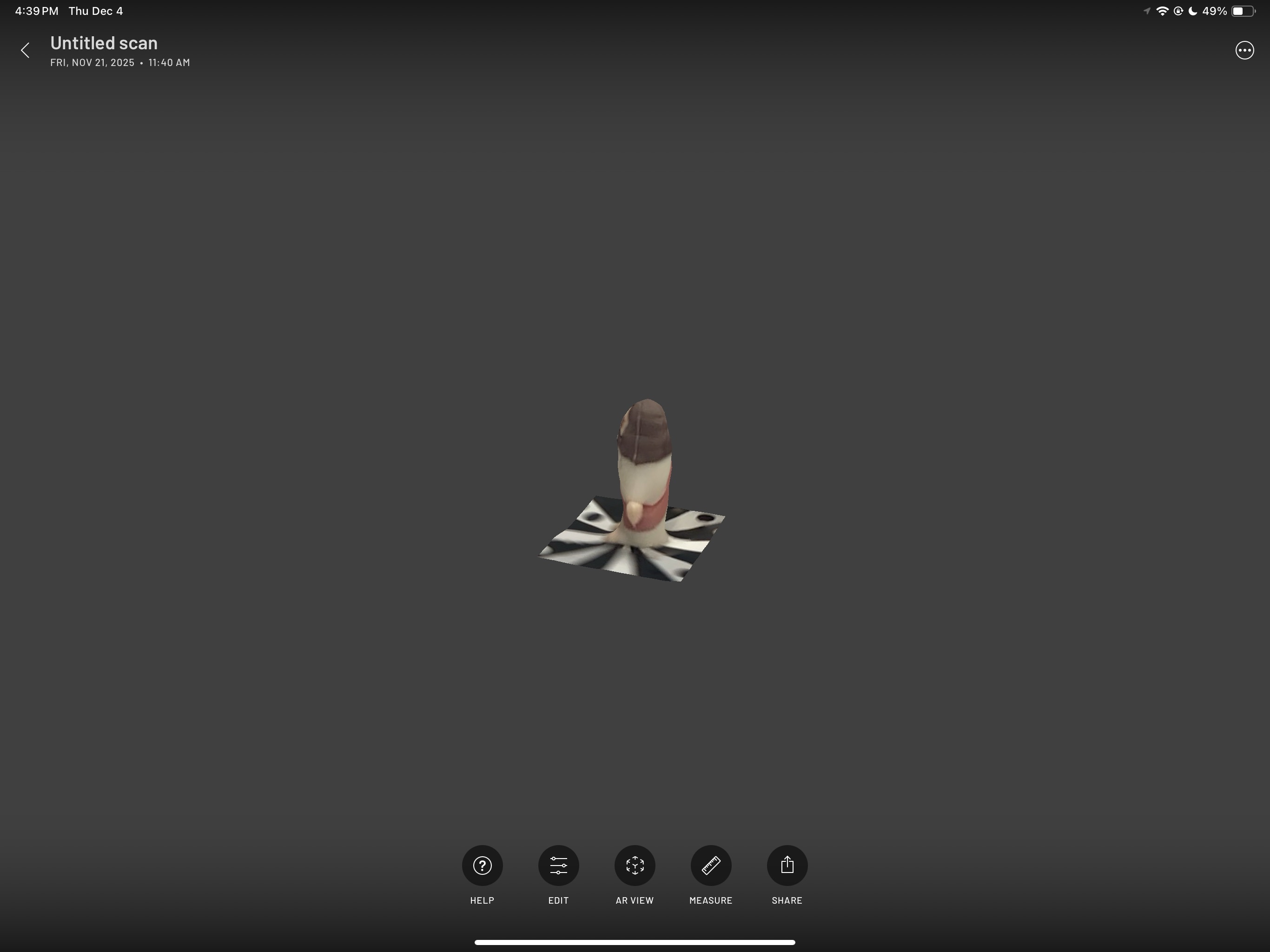 This is the side facing view of my small Jesus figurine.