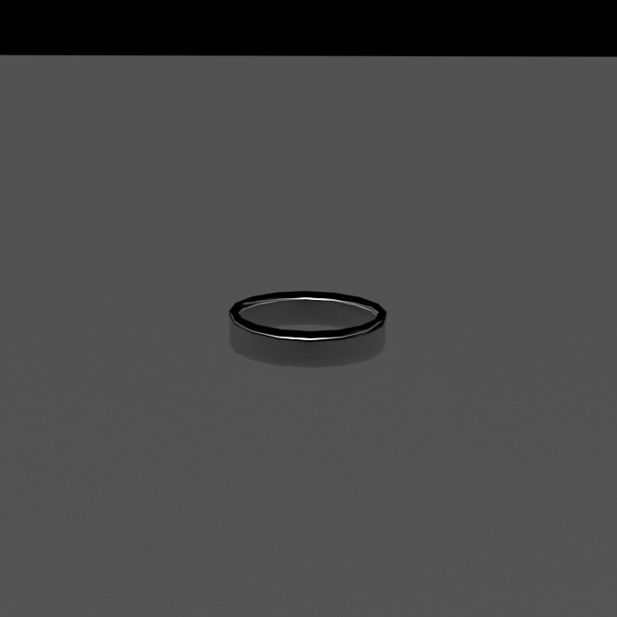 This is a 3D model of the ring which is made of silver, which I used the torus for.